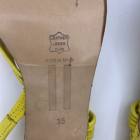 Miista Yellow Snake Animal Print Amy Sandals, New, Size 35 - Picture 8 of 10